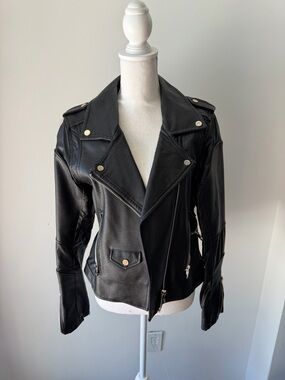 BlankNYC Faux Leather Moto Jacket Size L- Women's Classic Biker